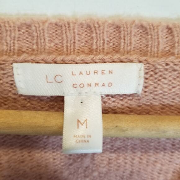 LC Lauren Conrad Women's Pink Unicorn Long Sleeve Sweater Size Medium - Picture 4 of 7